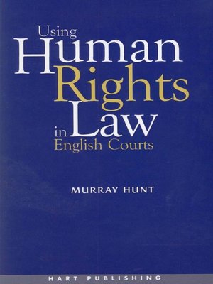 cover image of Using Human Rights Law in English Courts